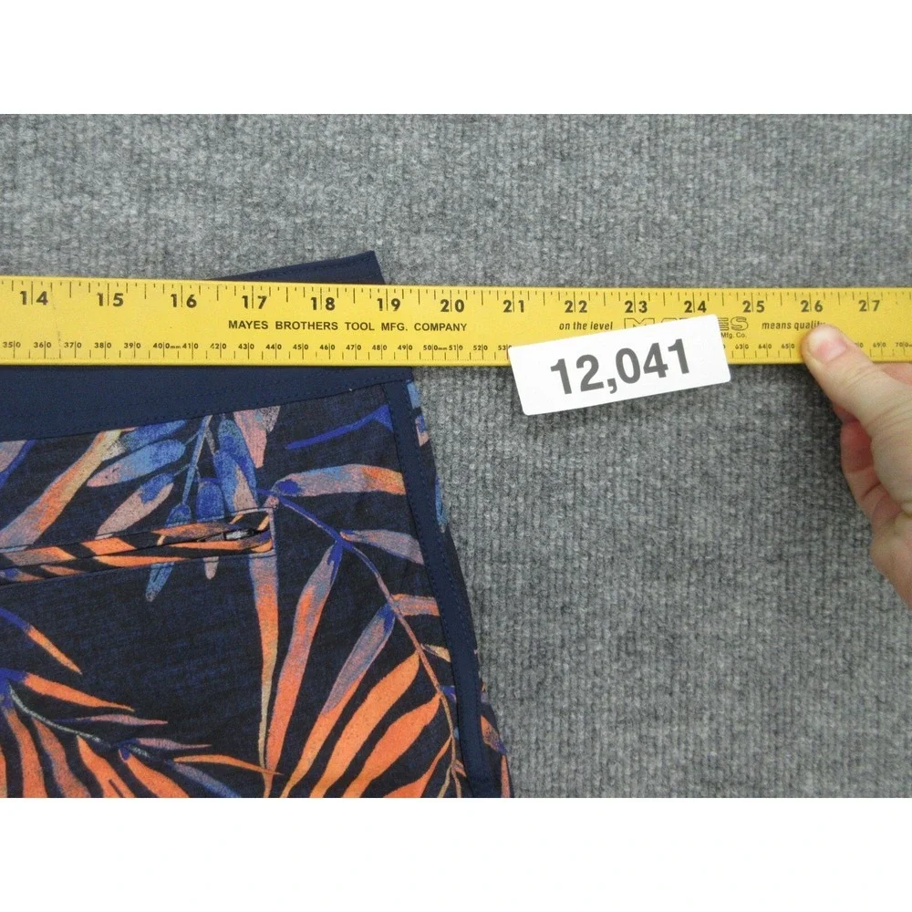 Old Navy Mens Board Shorts NWT Regular Navy Blue Tropical Palm Leaf Print 36